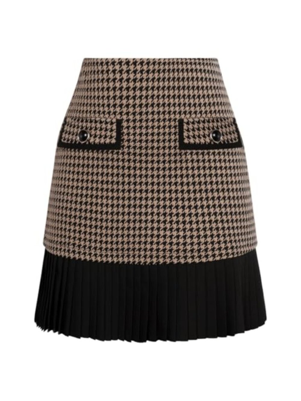 High Waist Pleated A-Line Mini Skirt
